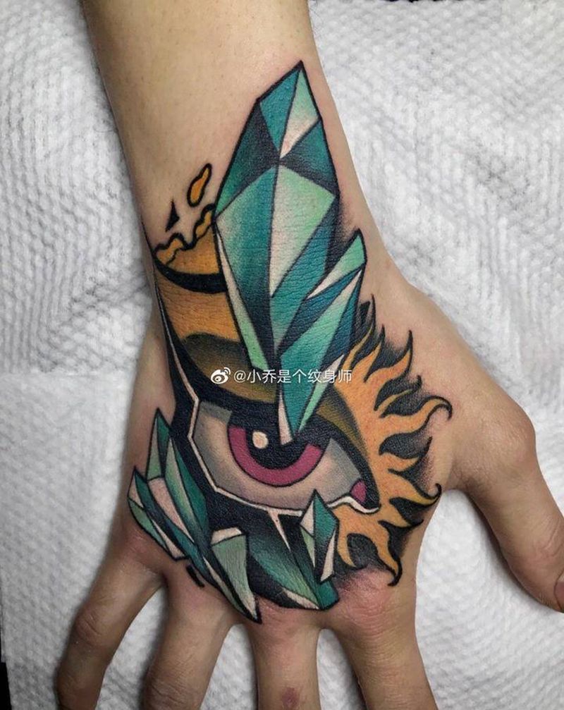 眼睛纹身图片_New School纹身图案