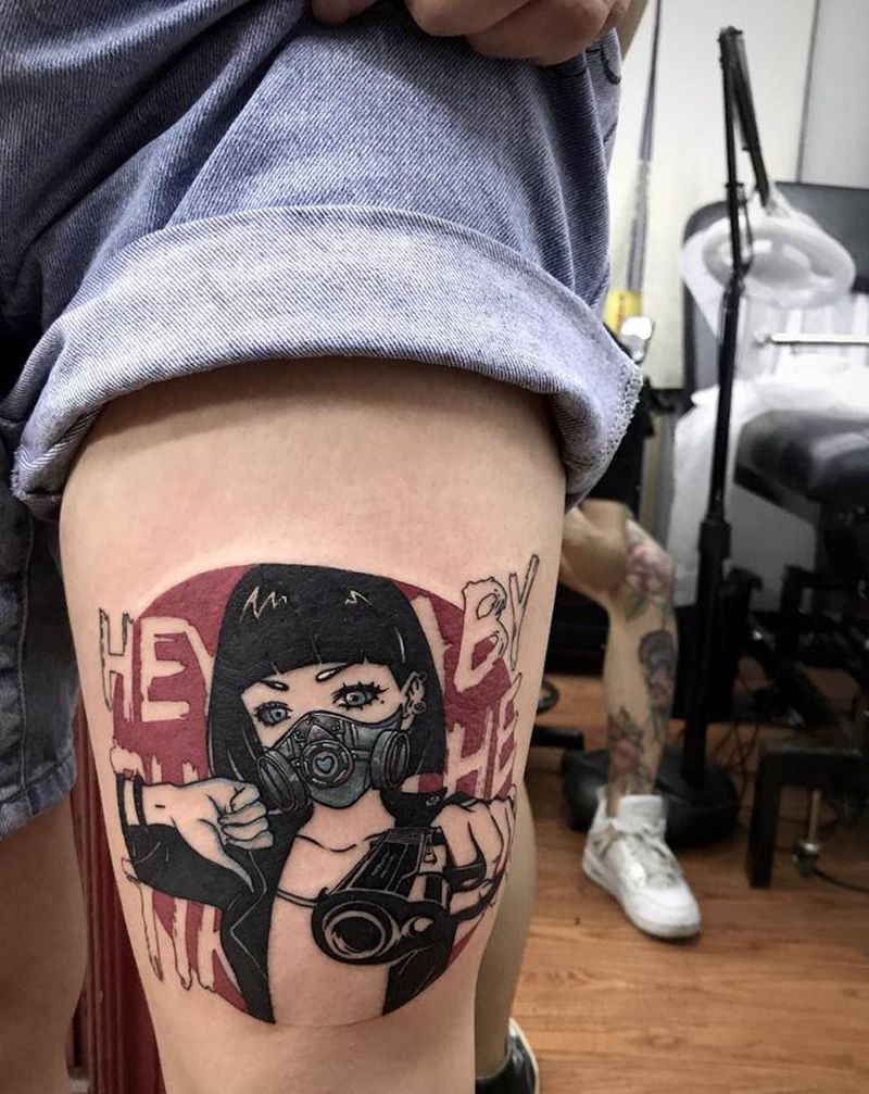 淦纹身图片_腿部纹身图案