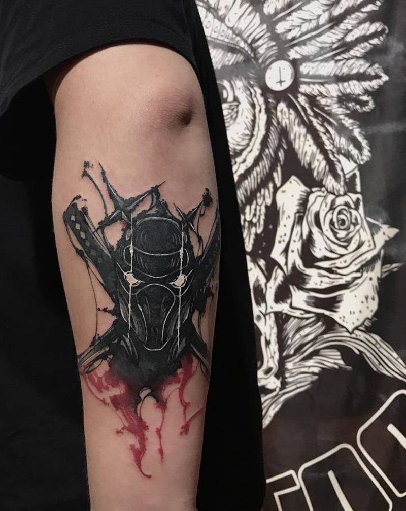 忍者纹身图片_手部纹身图案