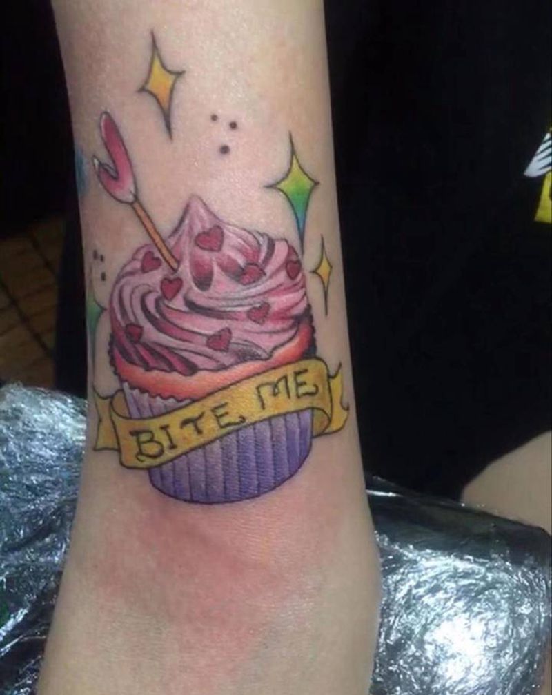 冰激淋纹身图片_手臂纹身图案