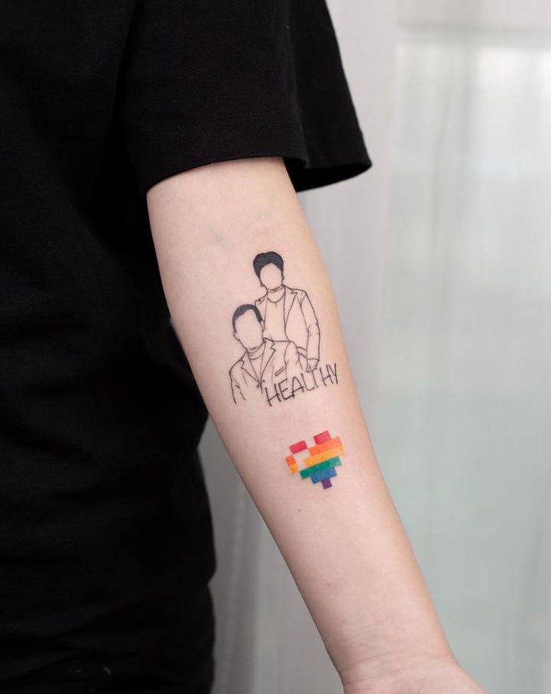 极简纹身图片_手臂纹身图案