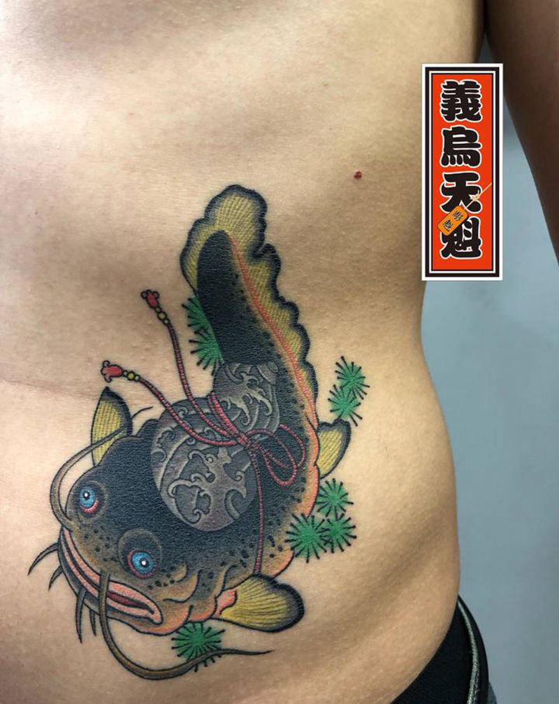 福禄寿（全程圆五针作品）纹身图片_腹部腰部老传统纹身图案