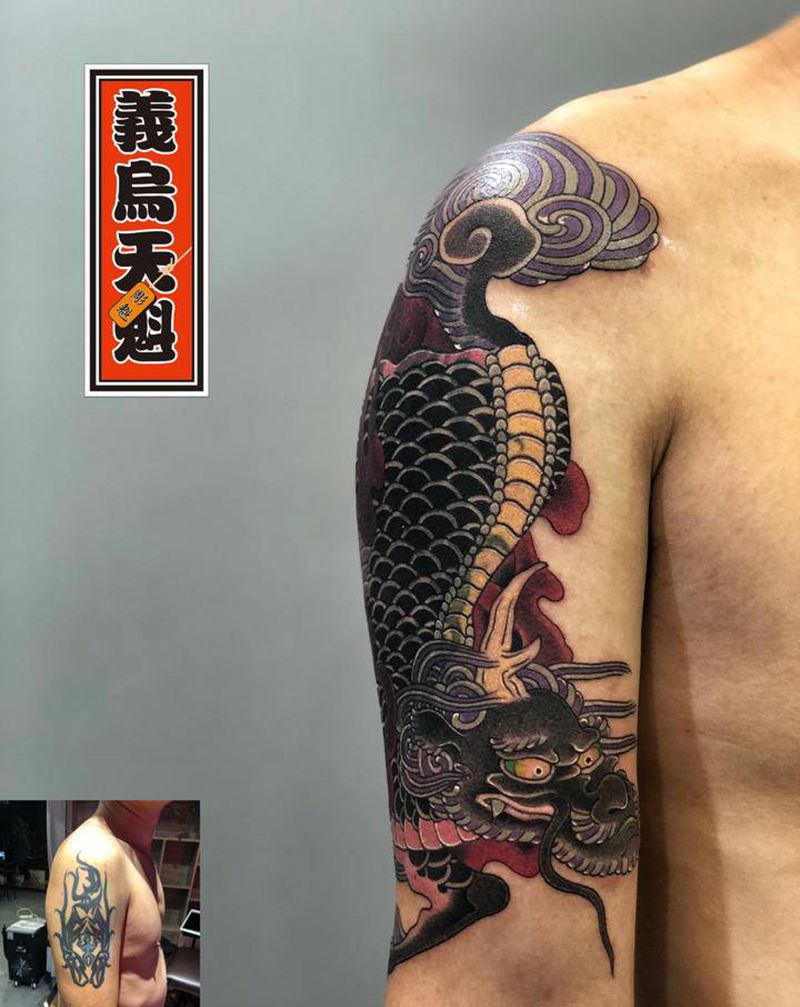 遮盖（全程圆五针作品）纹身图片_手臂手部老传统纹身图案