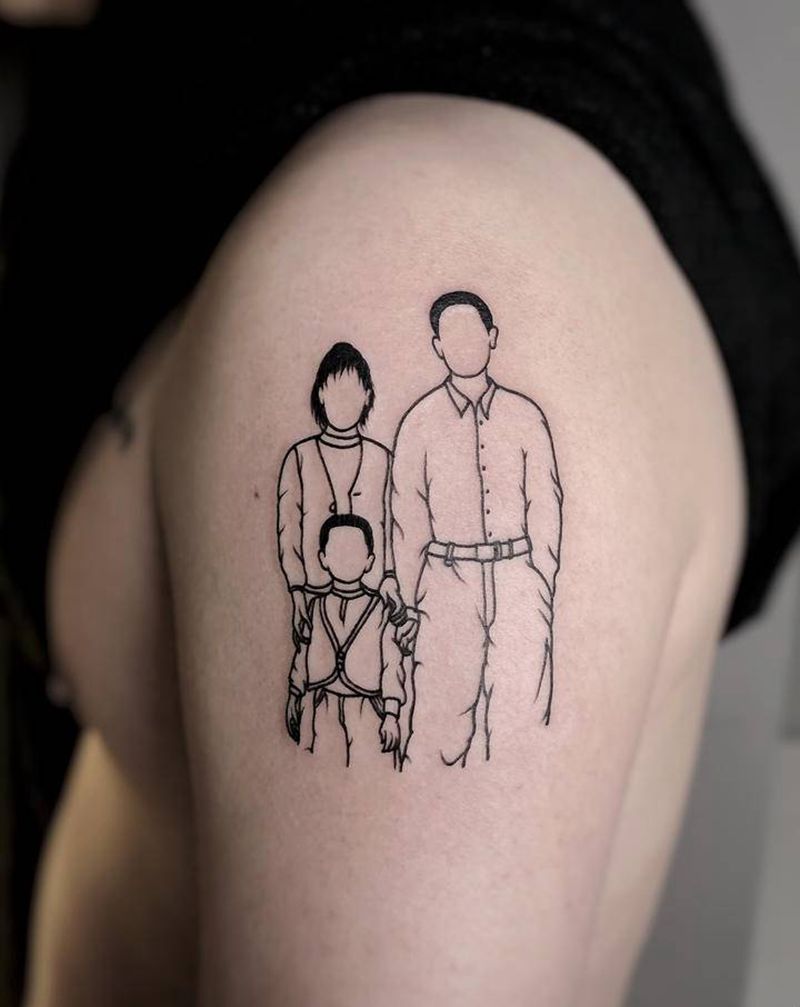 照片剪影作品纹身图片_手臂肩部照片剪影纹身图案