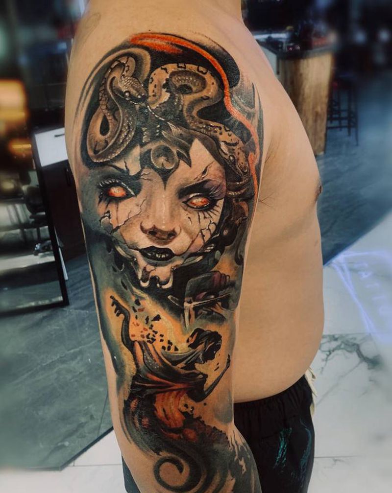 欧美纹身图片_手臂欧美写实纹身图案