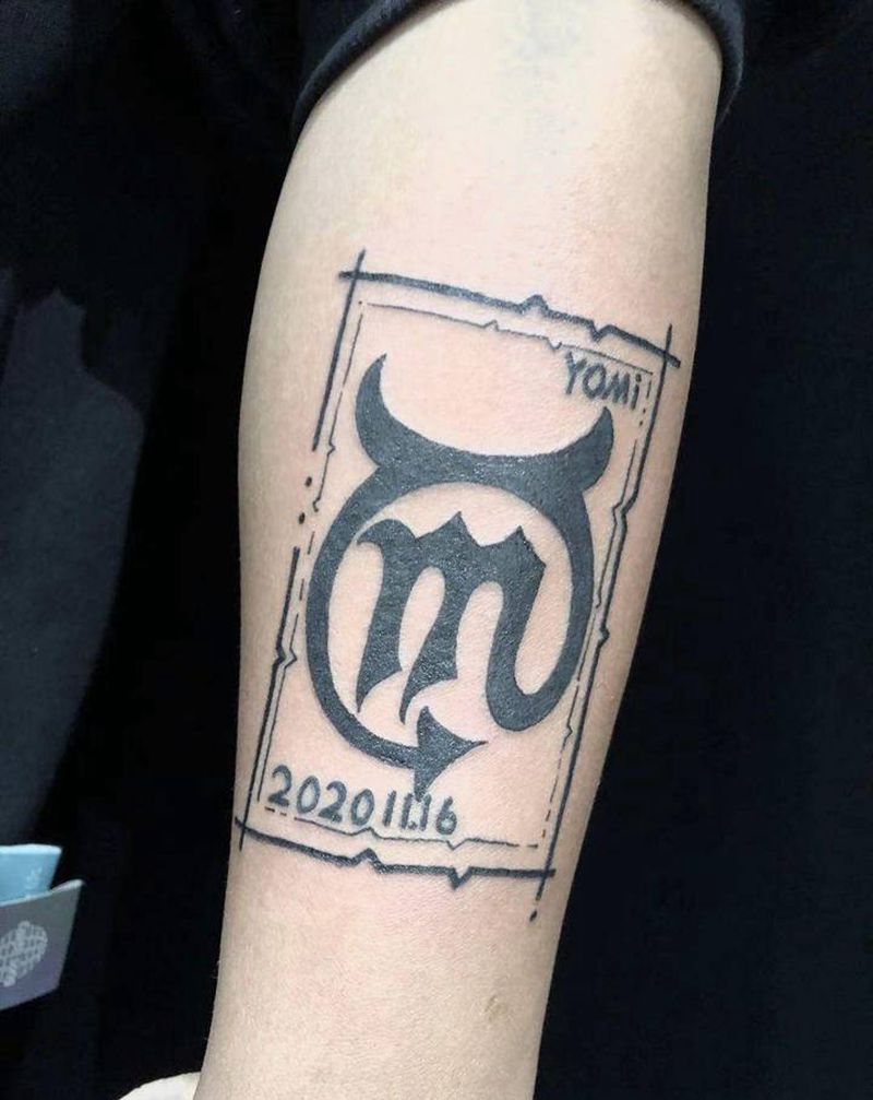 天蝎座纹身图片_手臂图腾纹身图案