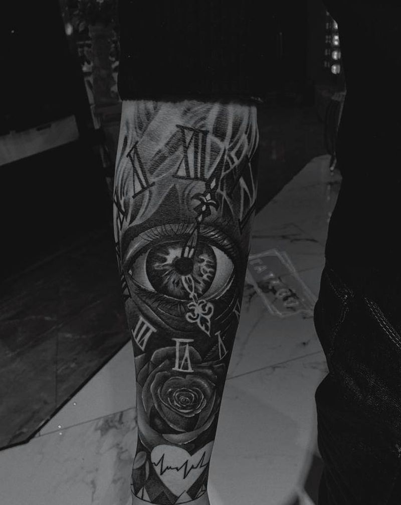 全视之眼纹身图片_手臂欧美写实纹身图案