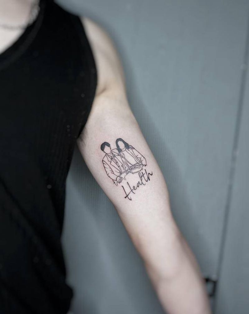 父母爱情纹身图片_手臂纹身图案