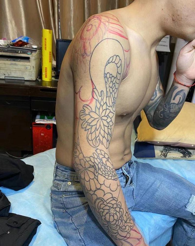 花臂纹身图片_手臂纹身图案