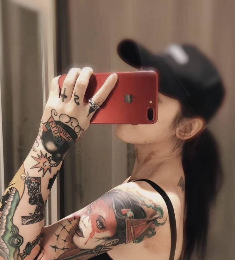 School纹身图片_腰部手臂Old SchoolNew School纹身图案