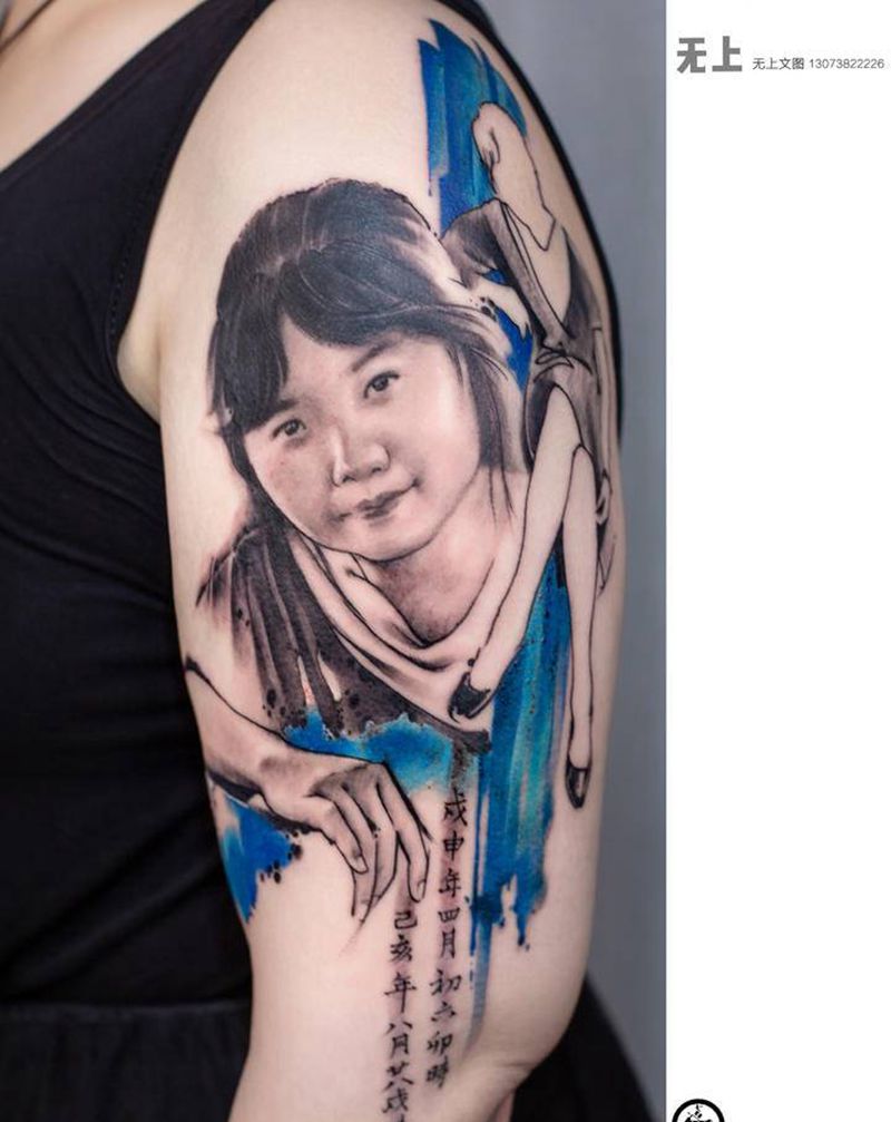 母亲纹身图片_手臂纹身图案