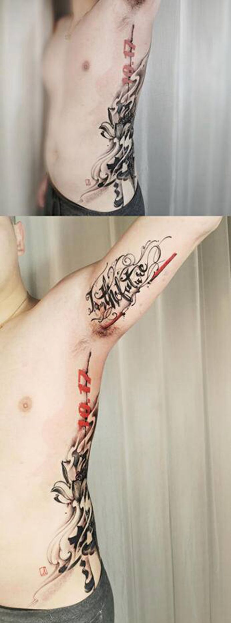 修改遮盖纹身图片_腰部手臂纹身图案