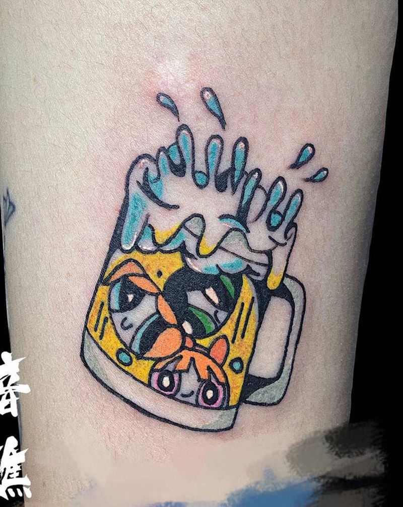 飞天小女警纹身图片_手臂Old SchoolNew School纹身图案