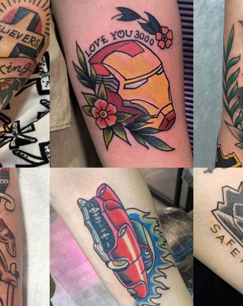 school纹身图片_手臂Old School纹身图案