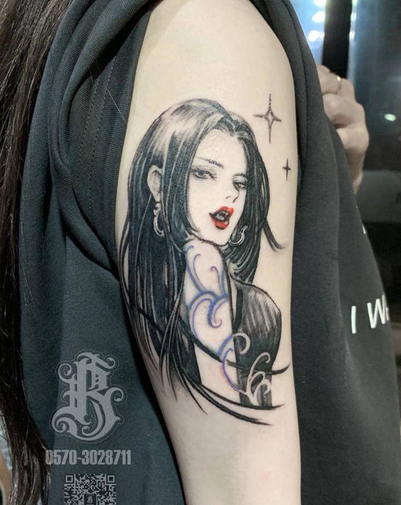 海贼王女帝纹身图片_手臂海贼王女帝纹身图案