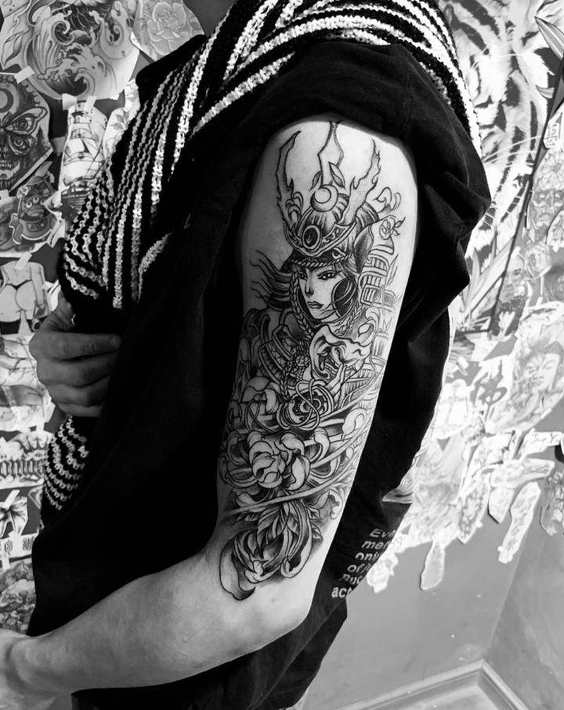 艺伎纹身图片_手臂纹身图案