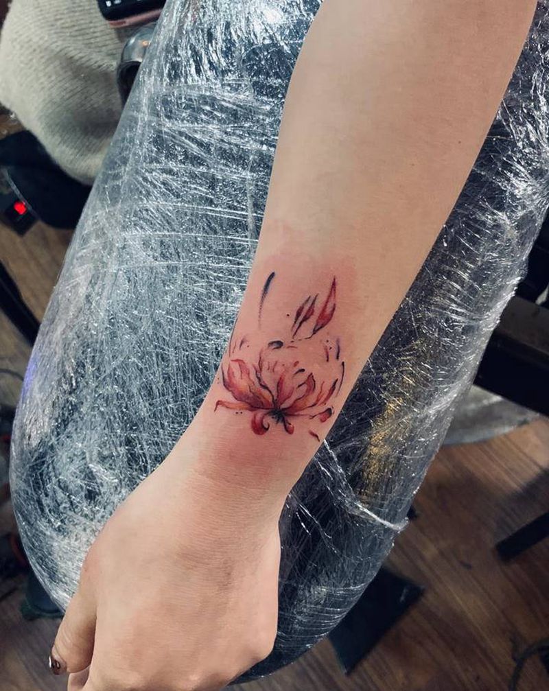 彼岸花纹身图片_手臂纹身图案