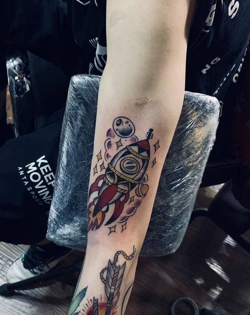 Oldschool纹身图片_手臂纹身图案