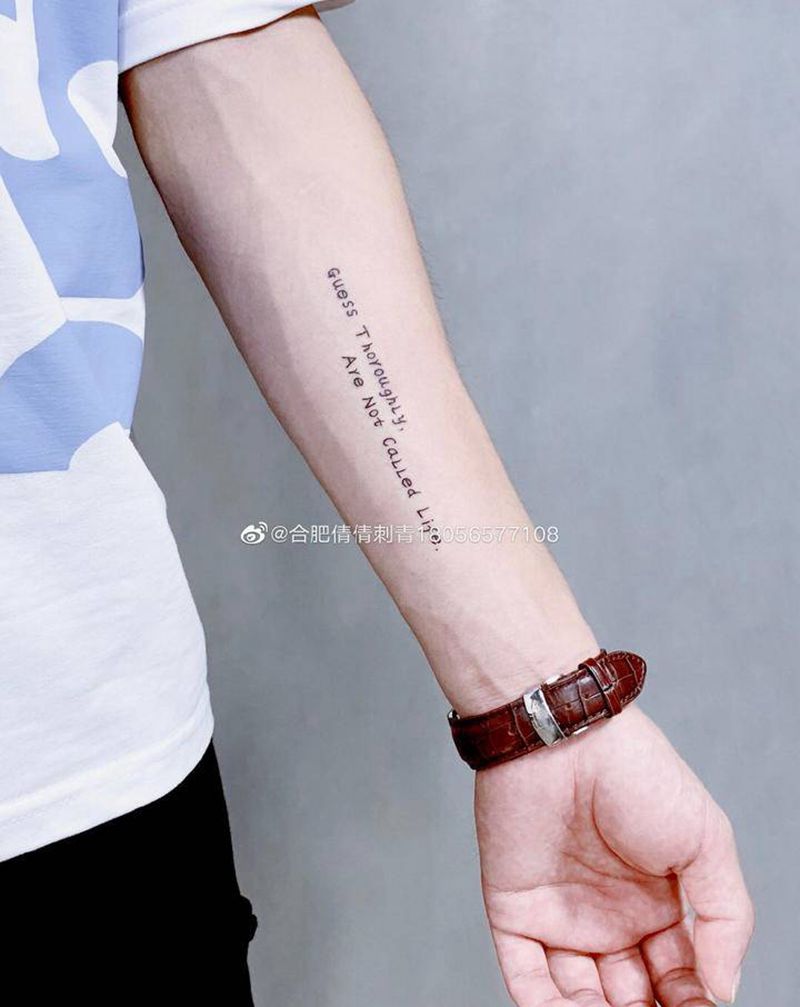 小手臂英文纹身图片_手臂手部新传统纹身图案