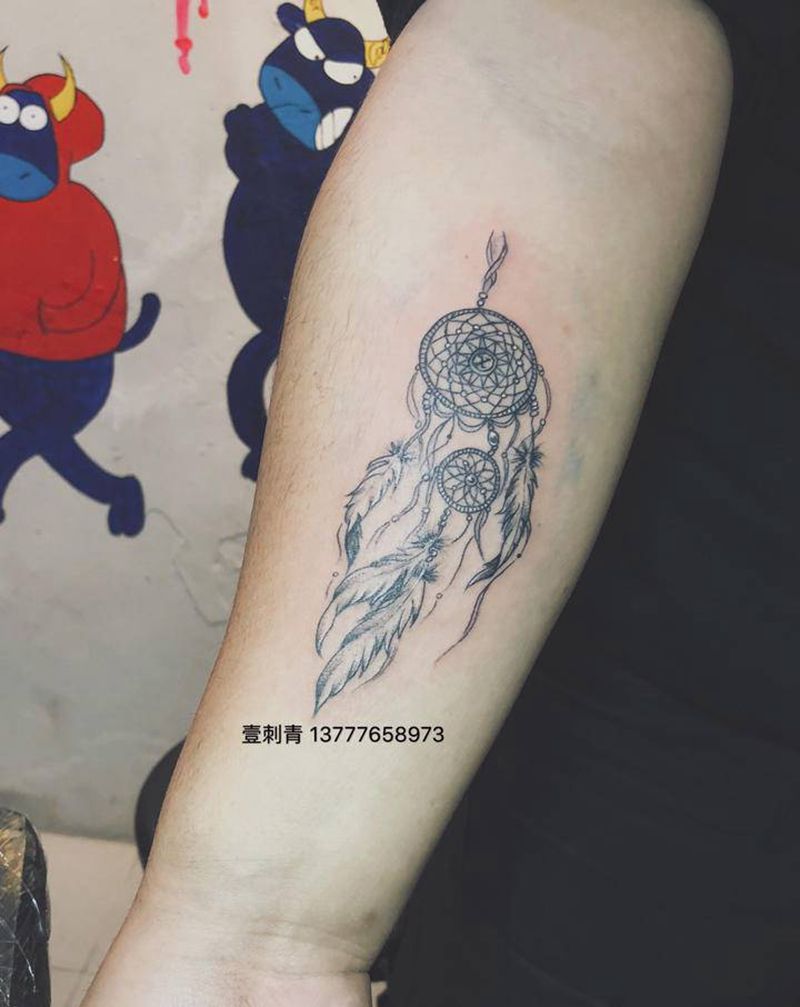 捕梦网纹身图片_手臂纹身图案