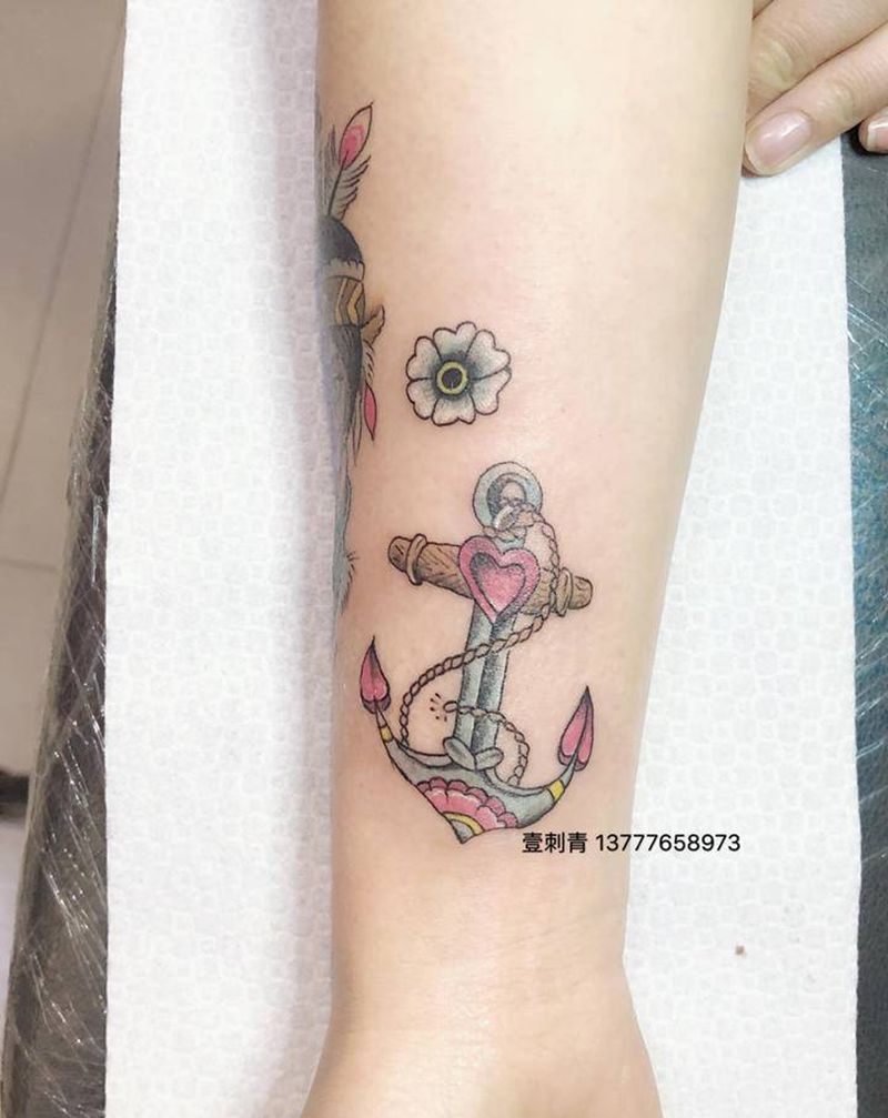 海猫纹身图片_手臂纹身图案