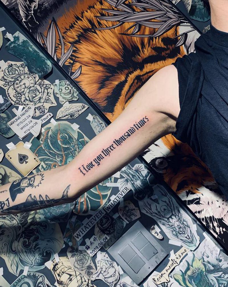 字母纹身图片_手臂纹身图案