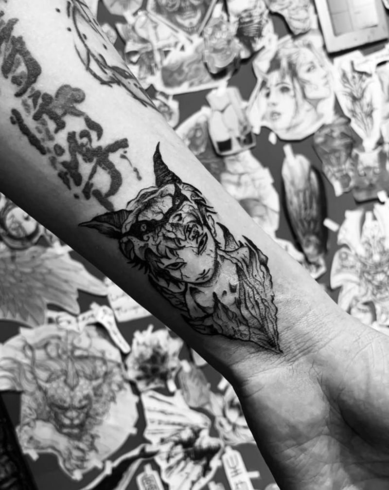 我爱罗纹身图片_手臂纹身图案