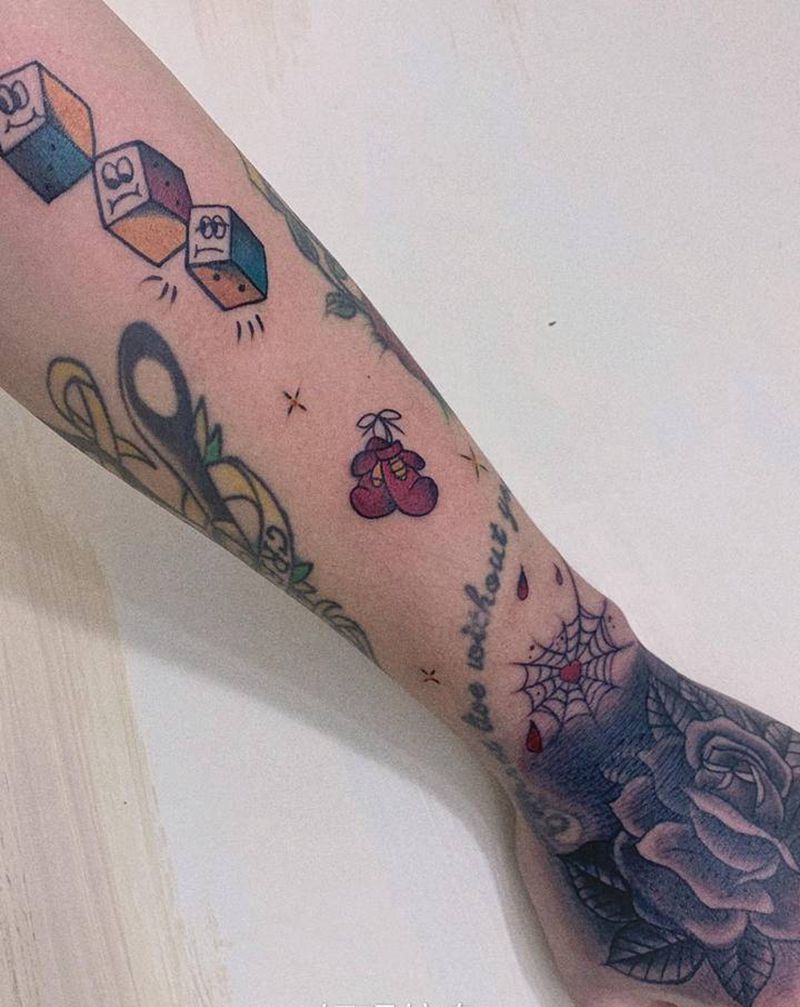 小骰子纹身图片_Old School纹身图案