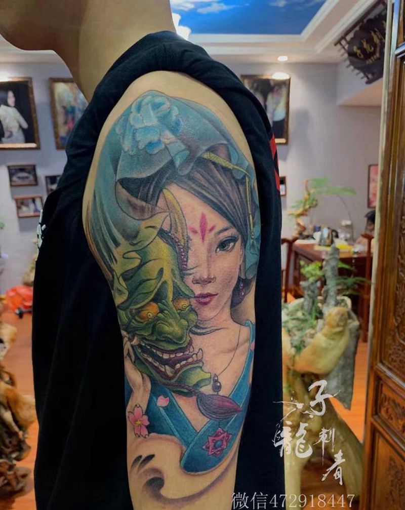 艺妓纹身纹身图片_手臂纹身图案