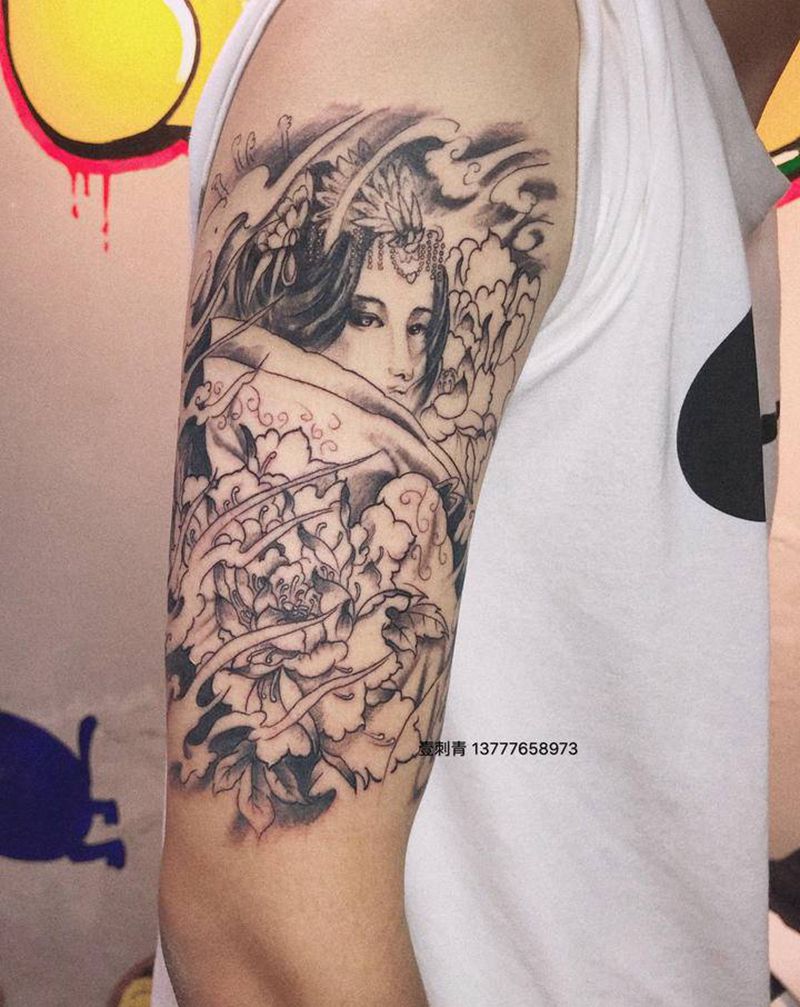 艺妓纹身图片_手臂纹身图案