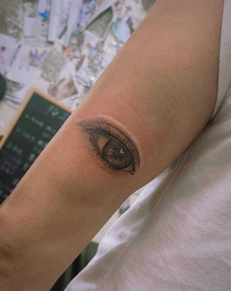 小臂眼睛纹身图片_手臂纹身图案