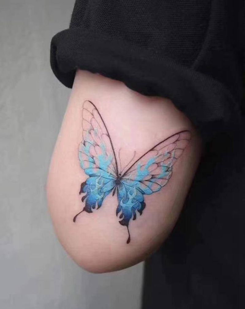 蝴蝶纹身图片_手臂纹身图案