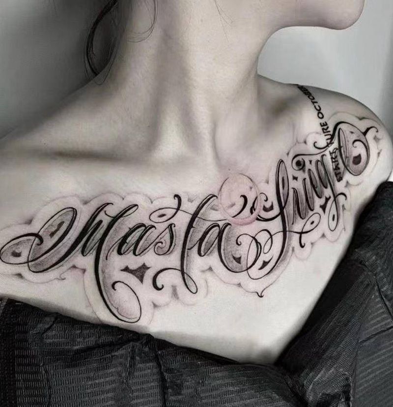 FHD纹身图片_胸部纹身图案