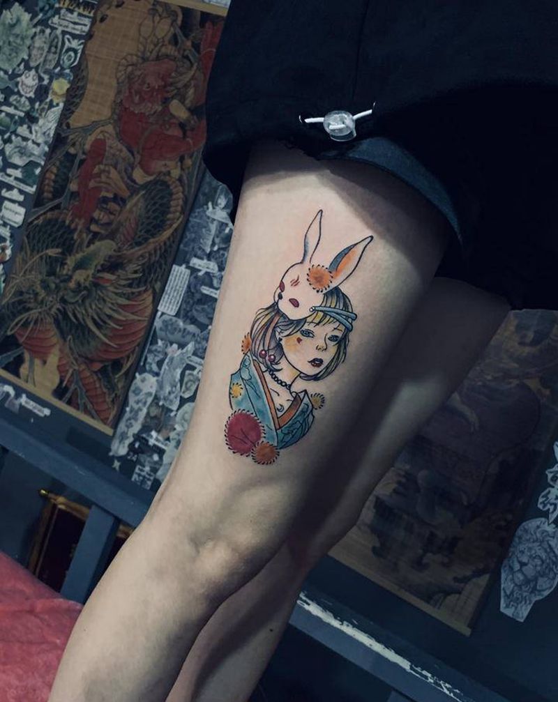 小图纹身图片_腿部纹身图案