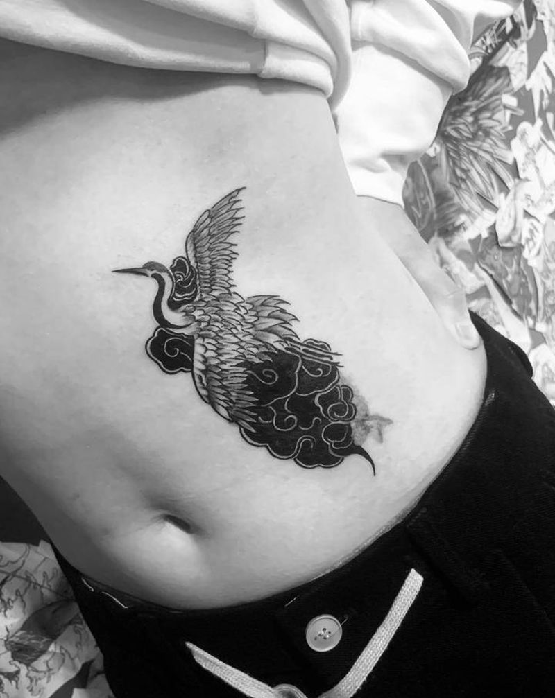 覆盖纹身图片_腰部纹身图案