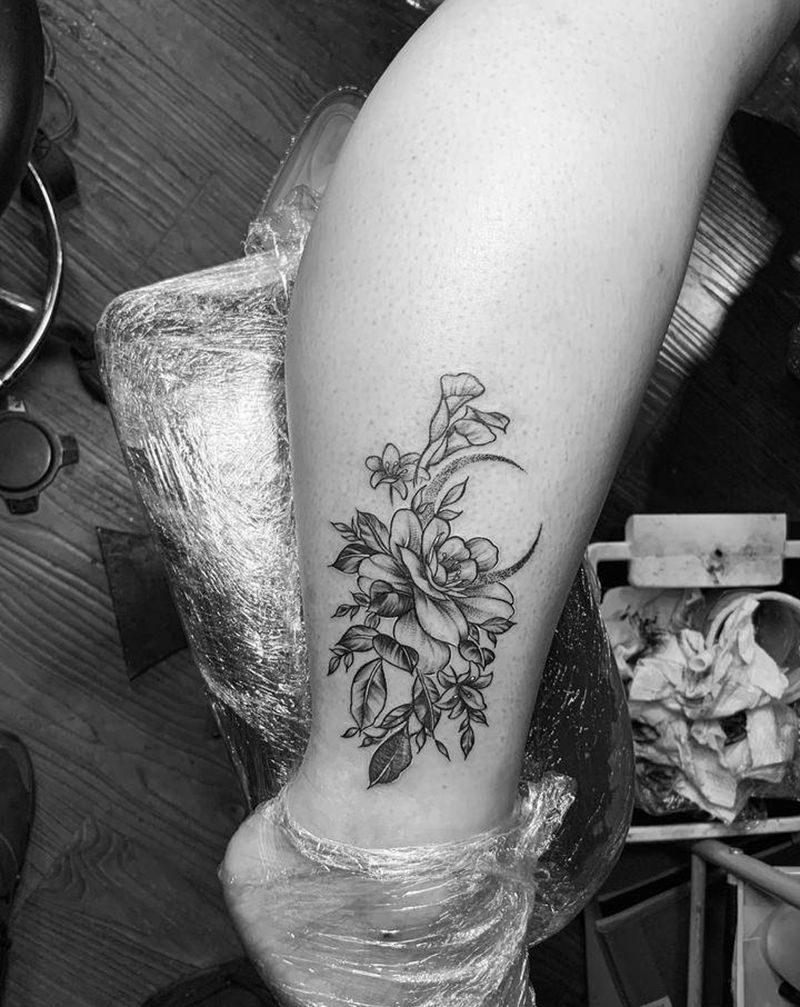 小图纹身图片_腿部纹身图案