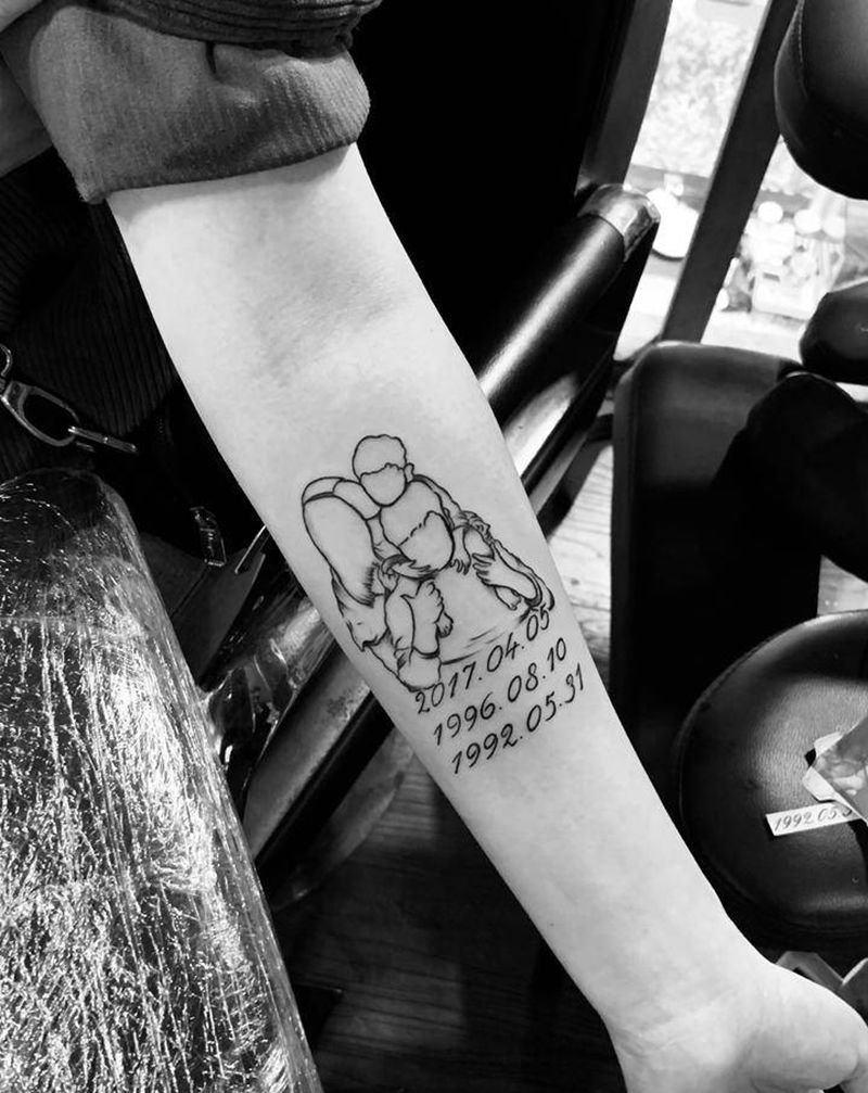 简笔画纹身图片_手臂纹身图案