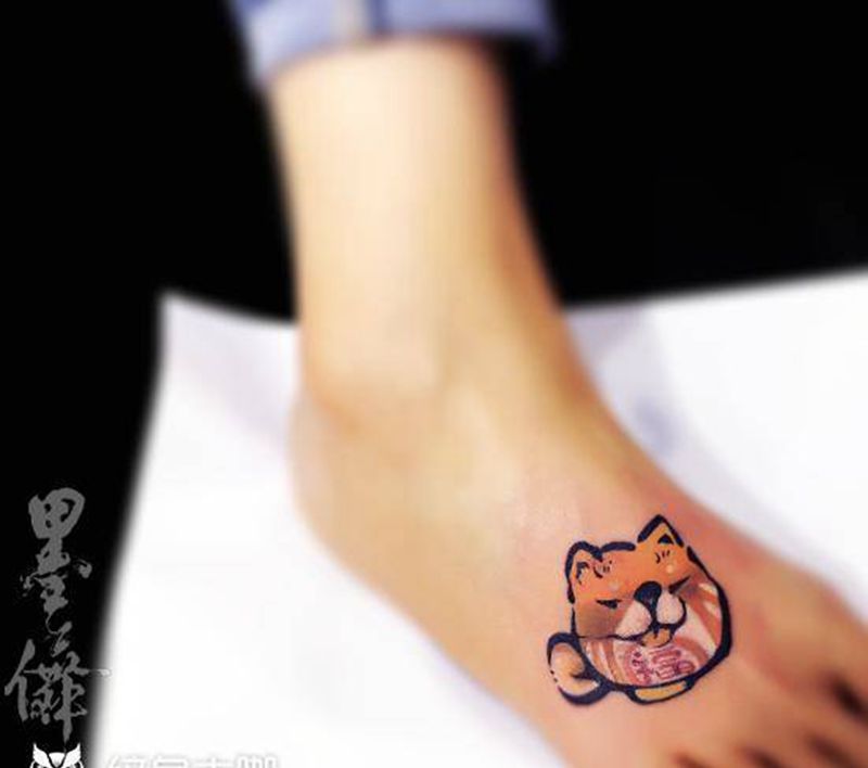 覆盖tattoo纹身图片_脚部纹身图案