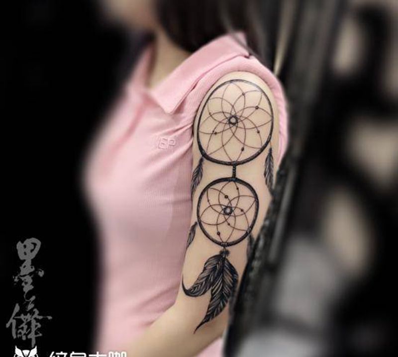 捕梦网tattoo纹身图片_手臂纹身图案