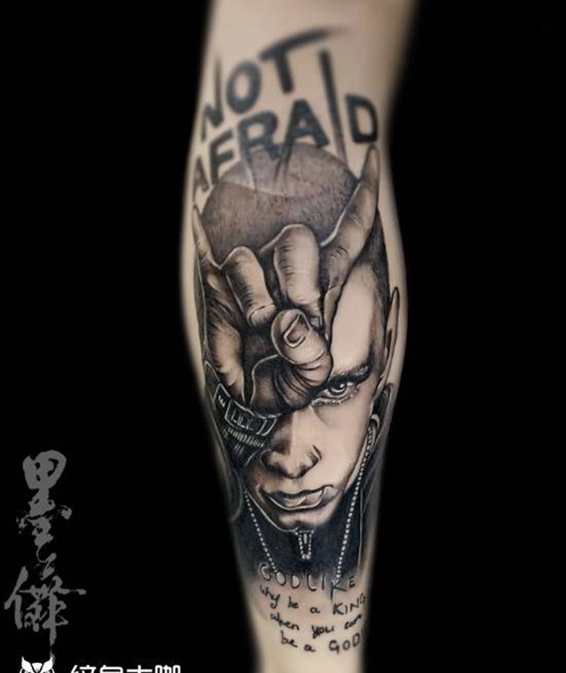 小腿tattoo纹身图片_腿部纹身图案