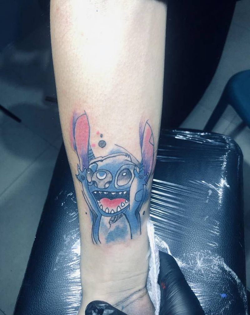 史迪仔纹身图片_手臂纹身图案