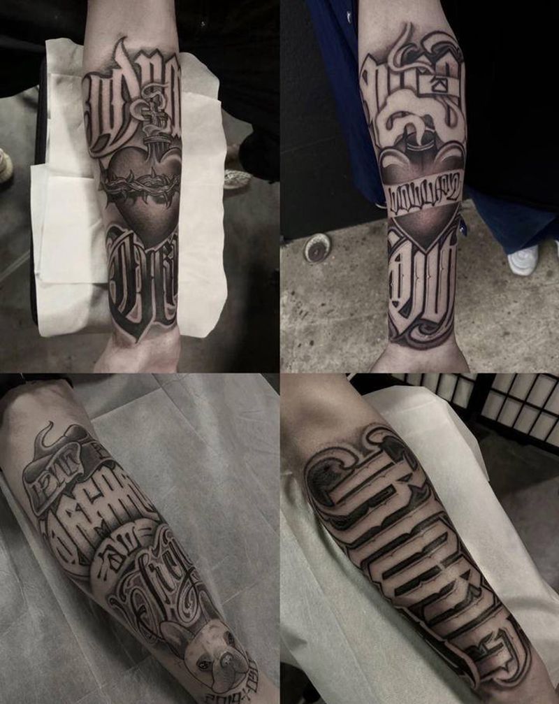 1纹身图片_花体字纹身图案