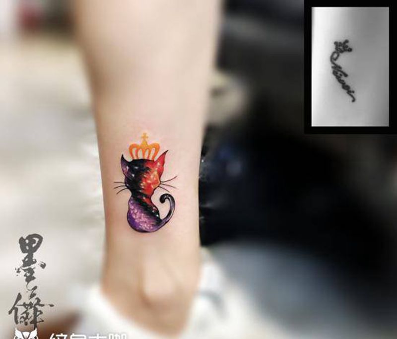 脚腕Tattoo纹身图片_腿部覆盖纹身图案