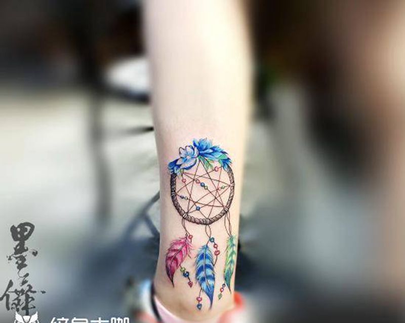 捕梦网Tattoo纹身图片_脚部脚腕纹身图案