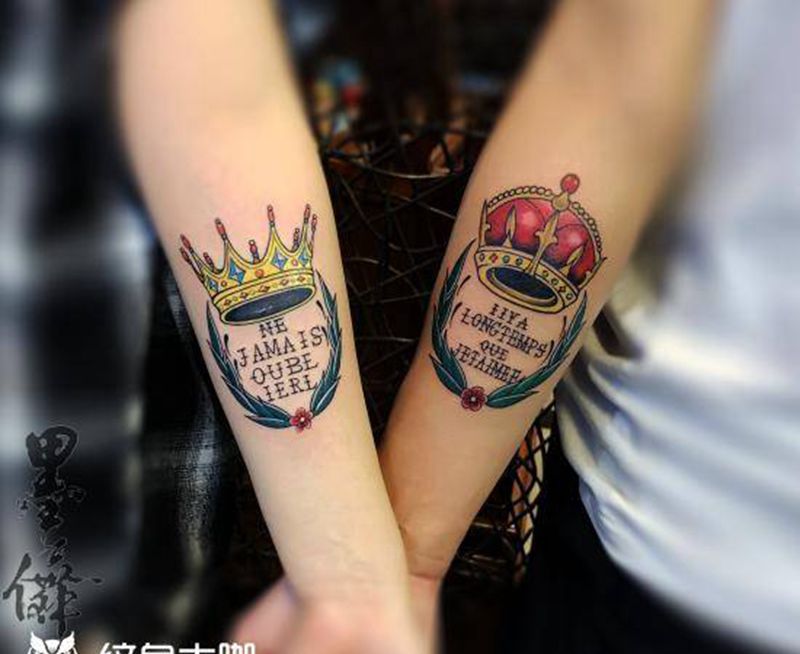 情侣Tattoo纹身图片_手臂