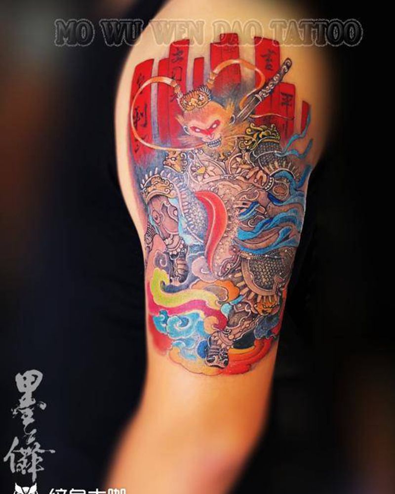 手臂Tattoo纹身图片_手臂孙悟空纹身图案