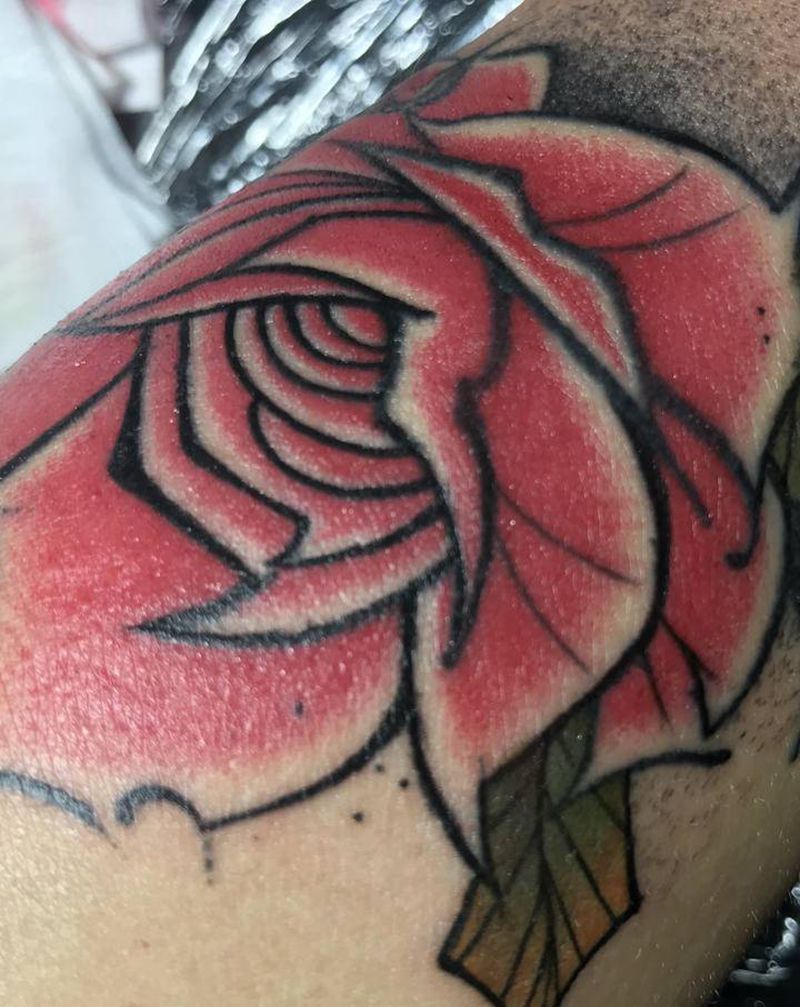玫瑰蝎子纹身图片_手臂New School欧美写实纹身图案