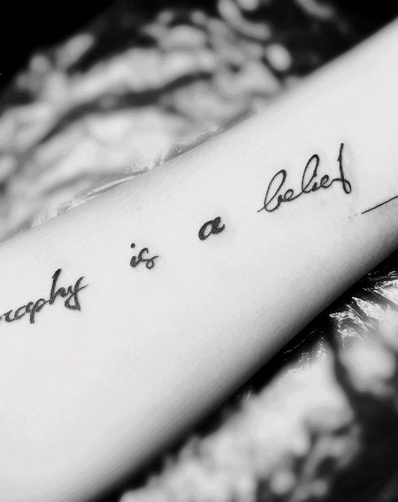 英文字母纹身图片_手臂英文字母小清新纹身图案