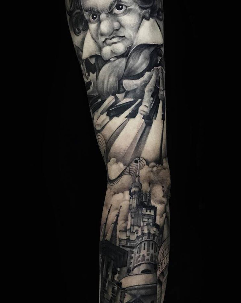 人物写实纹身图片_手臂欧美写实纹身图案