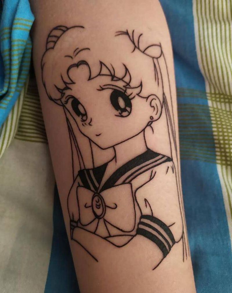 水冰月纹身图片_手臂卡通纹身图案